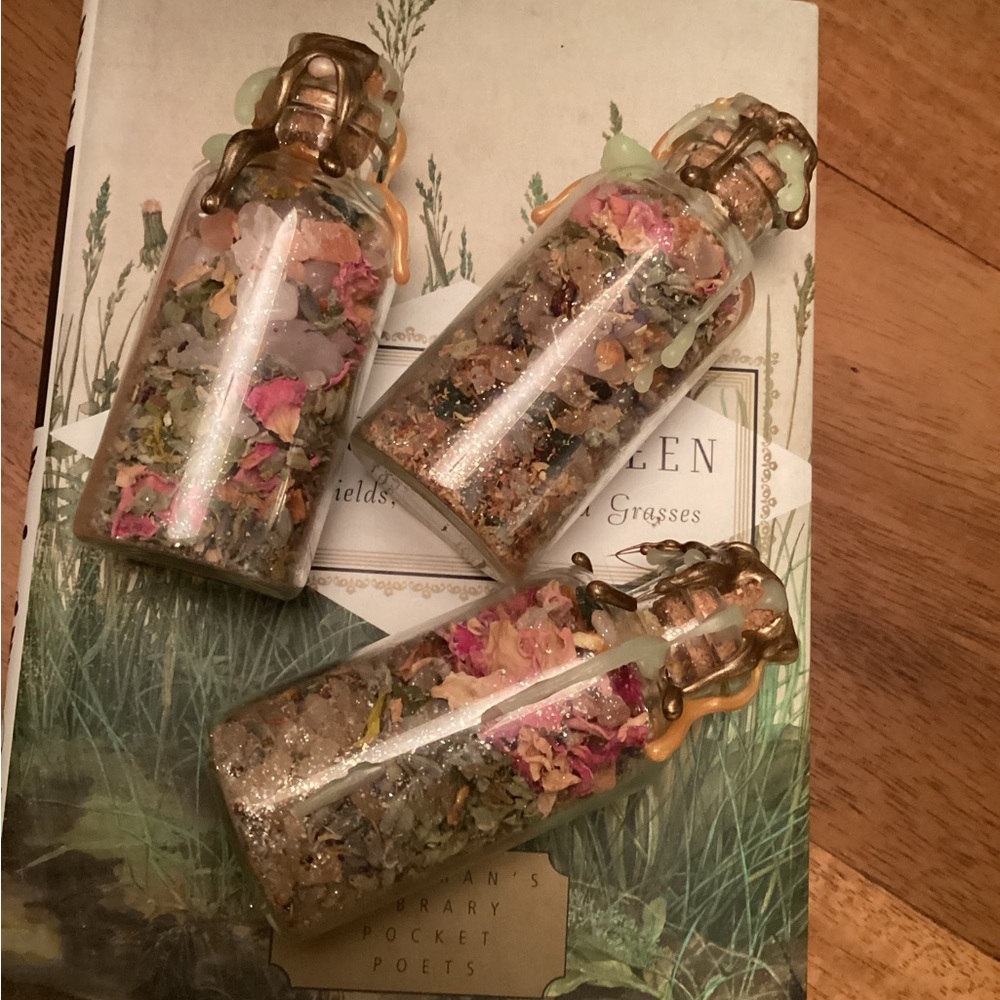 Luck 🍀 intention jar for success, abundance and good fortune with roses 🌹 salt - Picture 14 of 16
